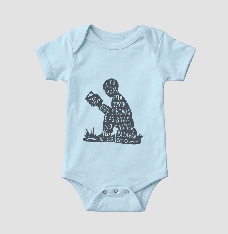 Body Infantil A fé vem pelo Ouvir - Imagem 4