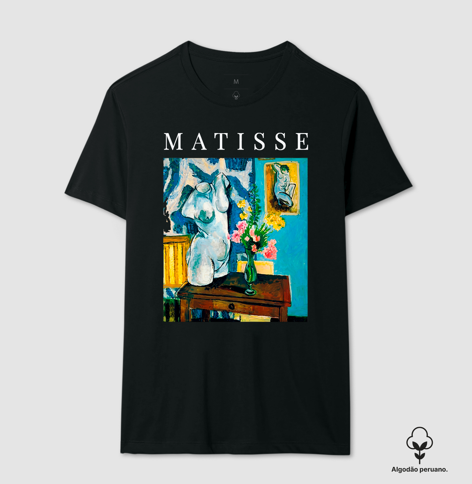Camiseta Algodão Peruano Tanguis Henri Matisse O Torso de Gesso  - Imagem 3
