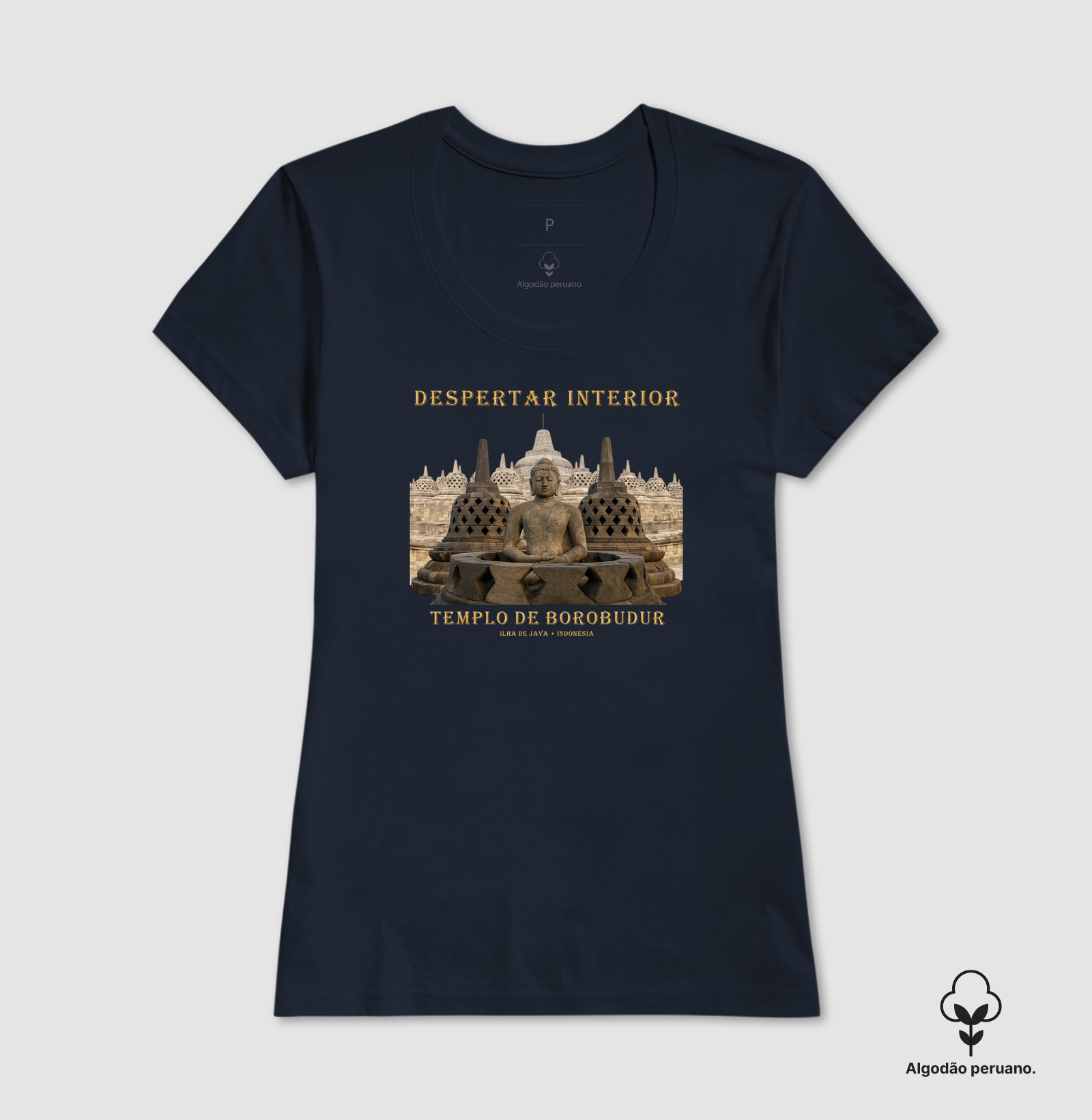 Templo do Despertar • Borobudur (algodão peruano) - Imagem 9