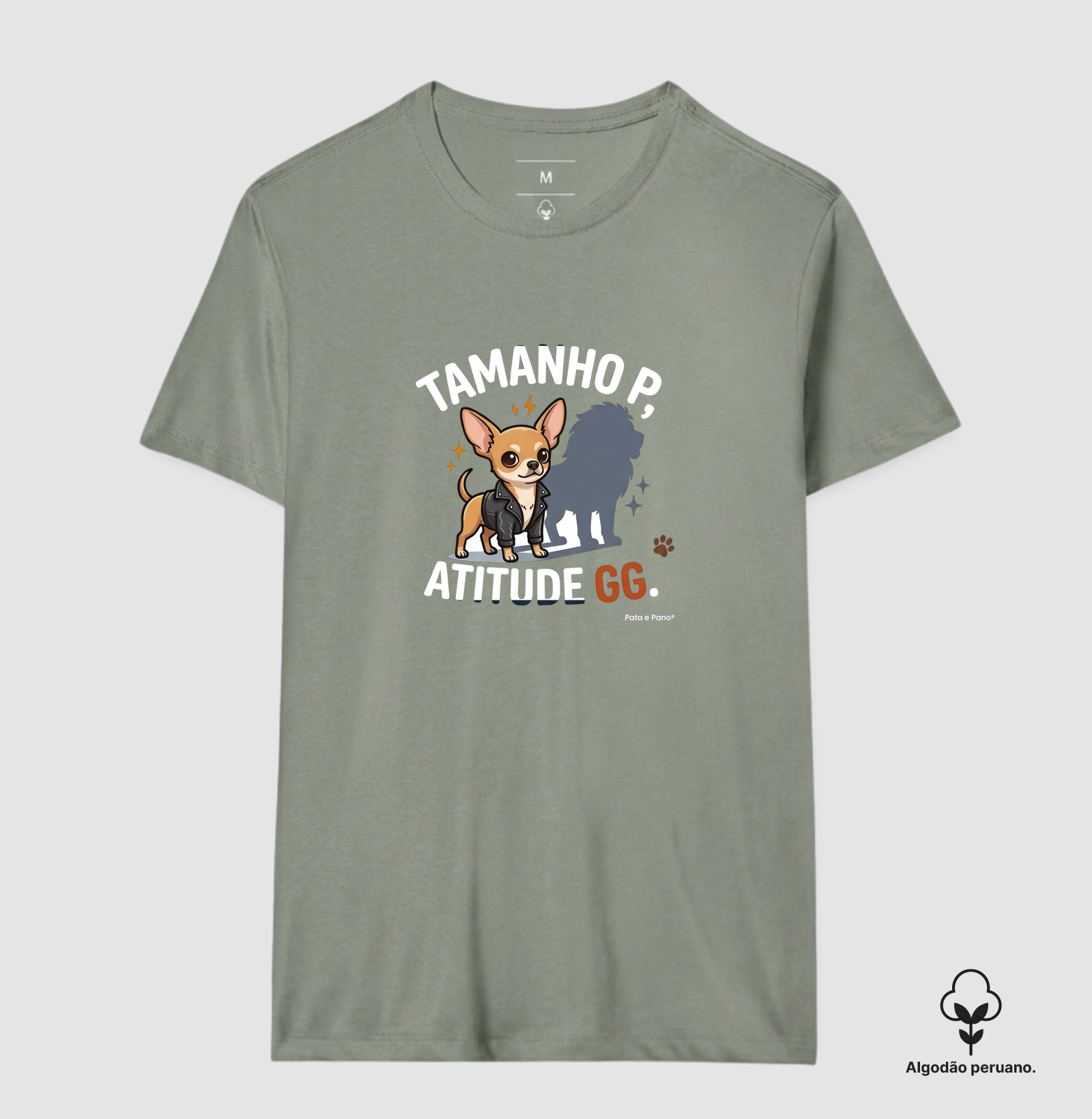 CAMISETA ALGODÃO PERUANO CHIHUAHUA TAMANHO - Imagem 9