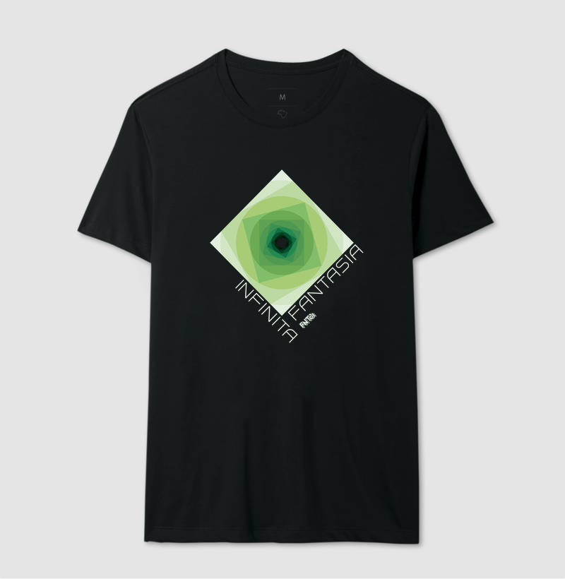T-SHIRT "INFINITA FANTASIA" / VERDE ESTAMPA GRANDE