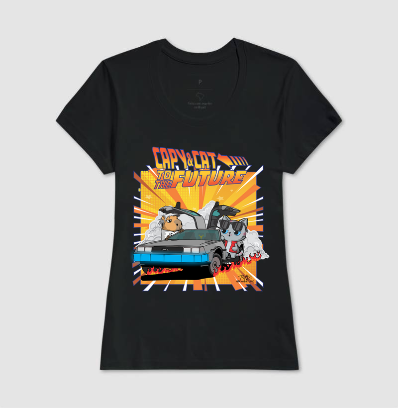 Camiseta Capy & Cat to the Future - Imagem 3