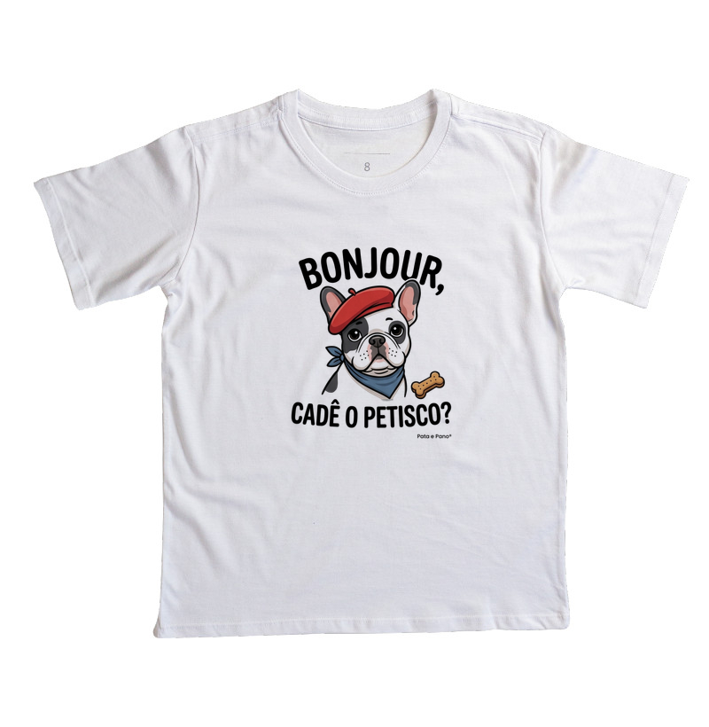 CAMISETA INFANTIL BULDOGUE FRANCÊS BONJOUR - Imagem 6