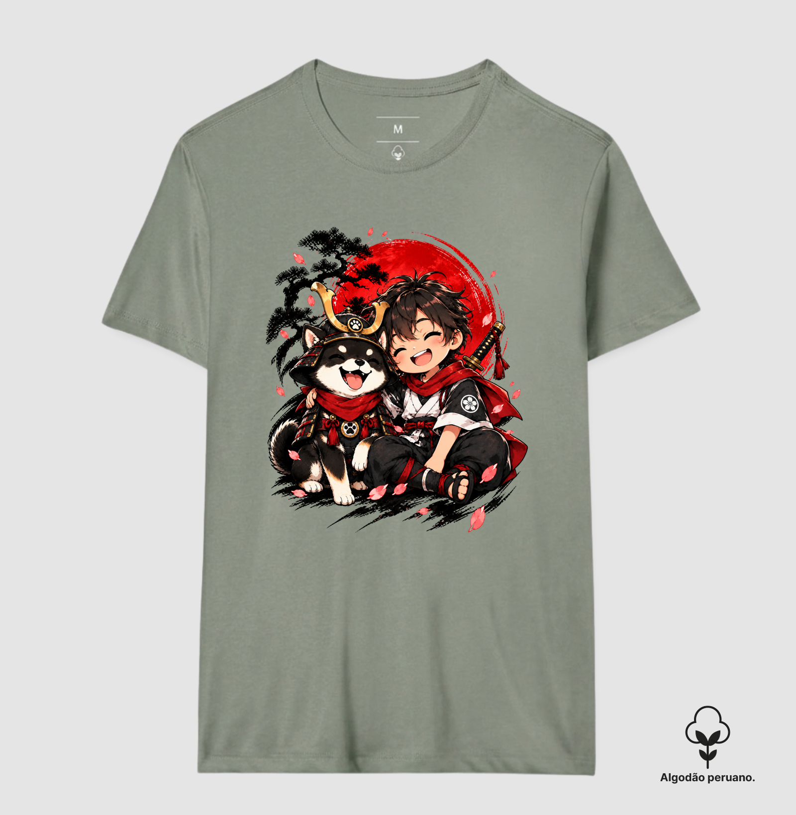 Pequeno Samurai & Shiba — Amigos de Honra (Preto) - Imagem 2