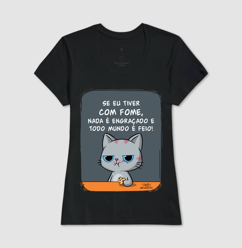 Camiseta Gato Sincero Fome - Imagem 3