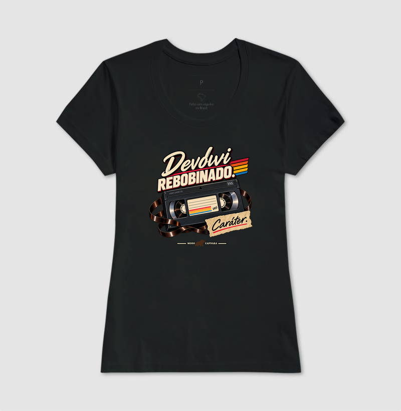 DEVOLVI REBOBINADO - Modo capivara - Camiseta - Imagem 5