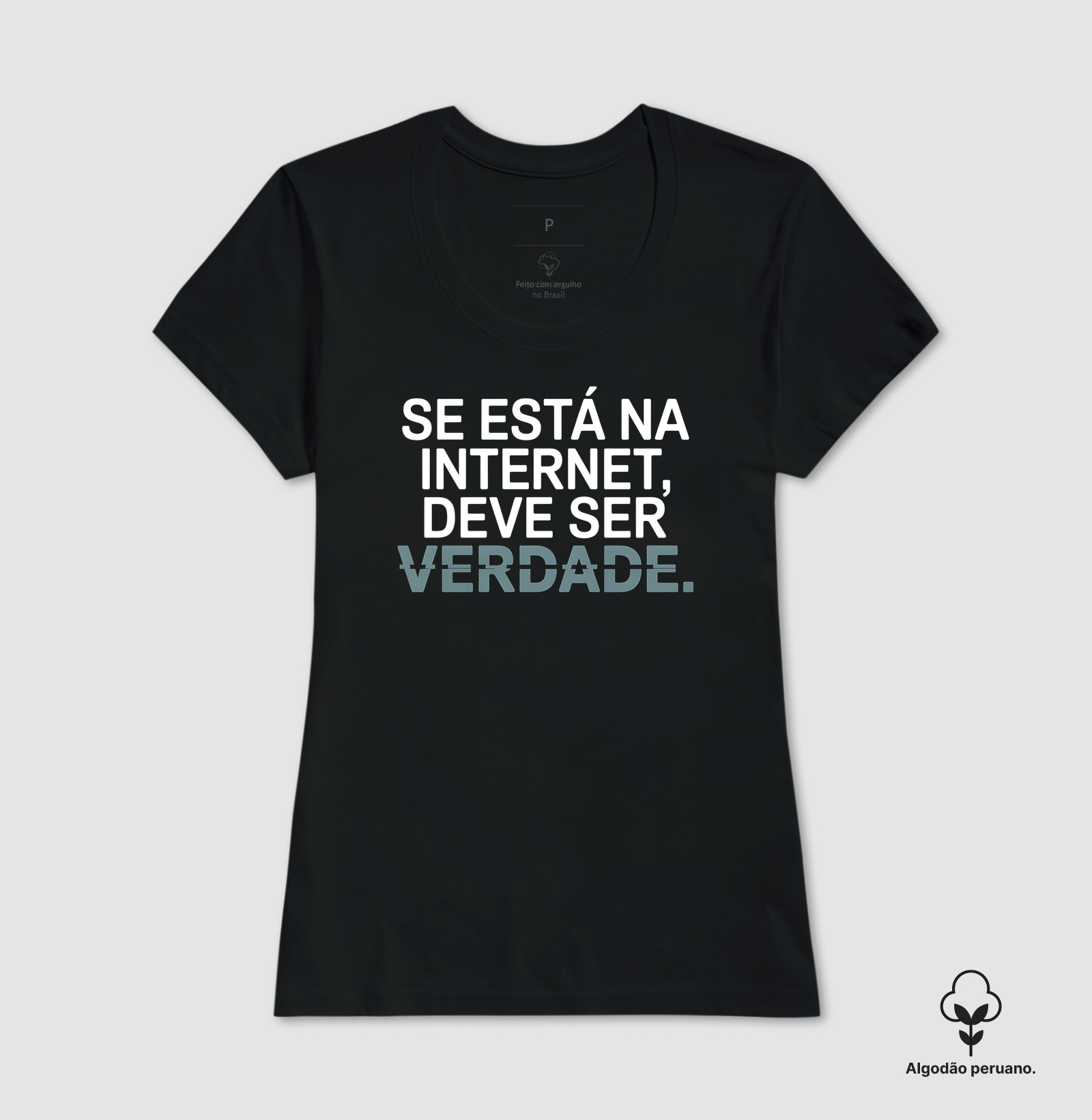 Camiseta Algodão Peruano Fake News - Imagem 3
