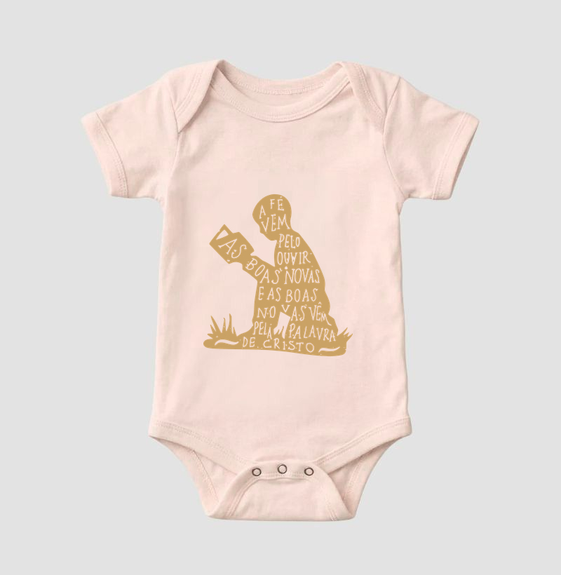 Body Infantil A fé vem pelo Ouvir - Imagem 5