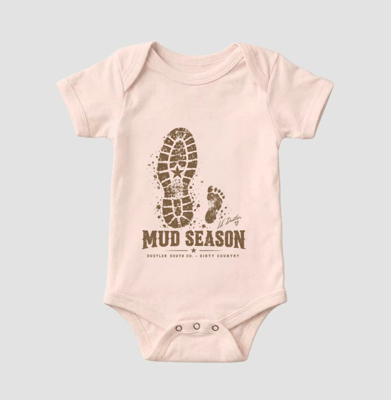 Body Bebê Unissex Mud Season – Lil’ Dustler Country 100% Algodão - Imagem 5