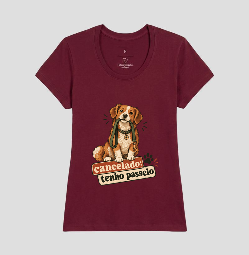Camiseta Cachorro Engraçada "cancelado: tenho passeio" | Pelo & Pano - Imagem 19