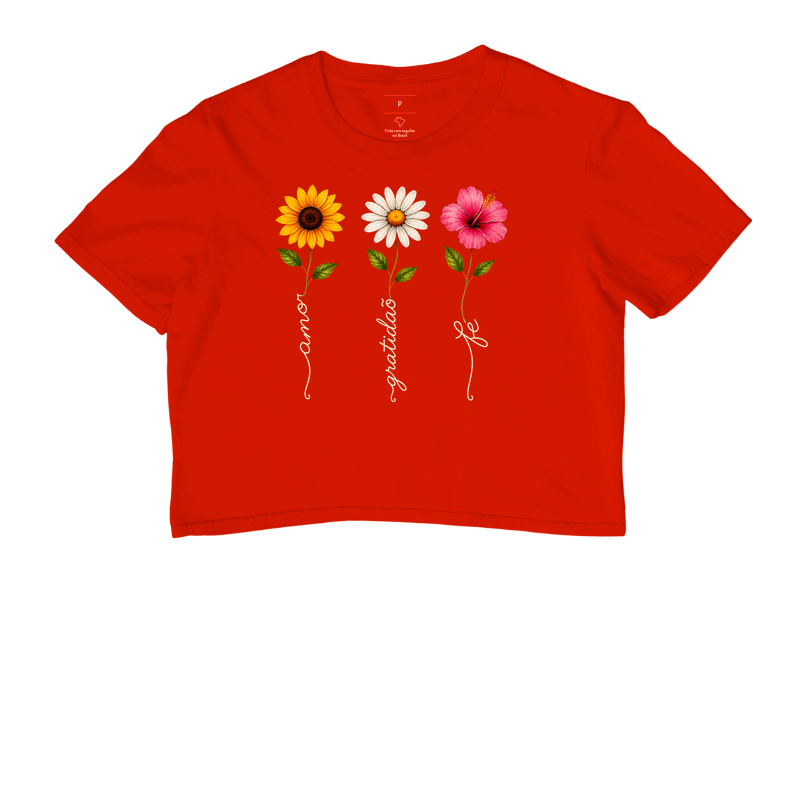 Camiseta Floresça com amor, fé e gratidão. - Imagem 7