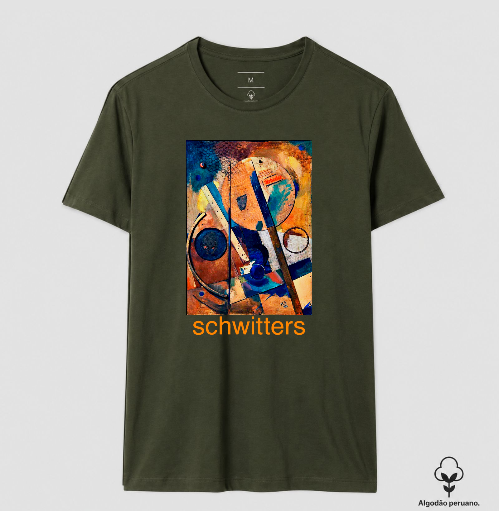 Camiseta Kurt Schwitters – The Worker | Arte Moderna em Algodão Peruano Tanguis - Imagem 5