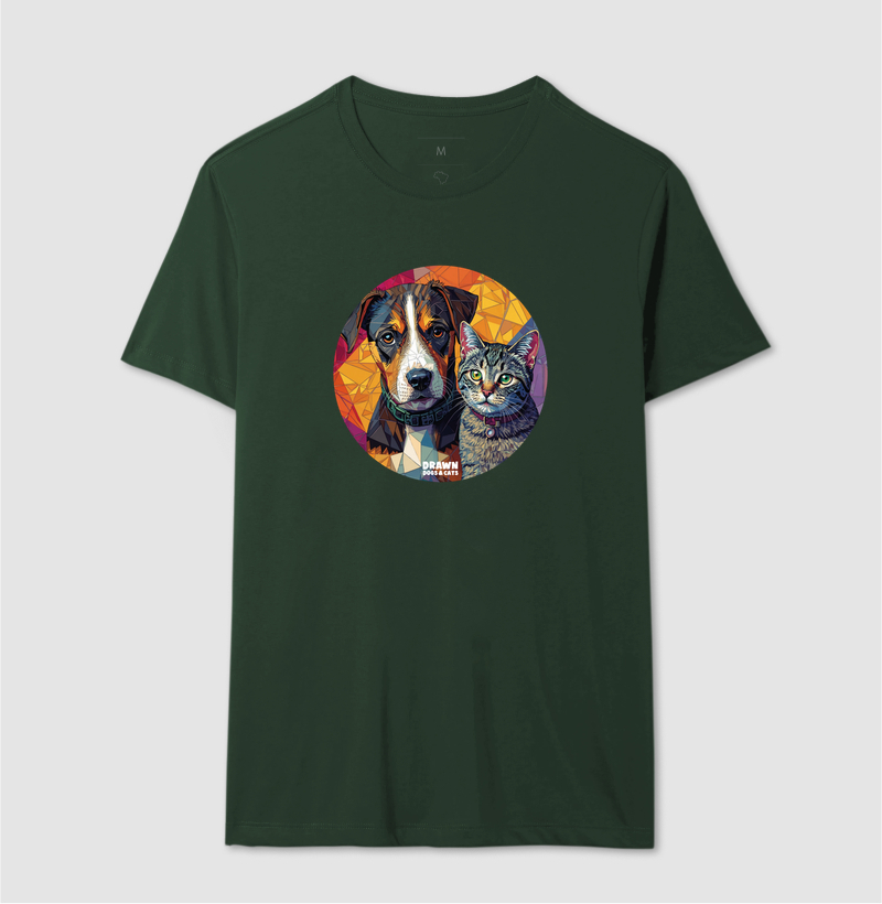 Cachorro e gato mosaico em círculo - Imagem 13