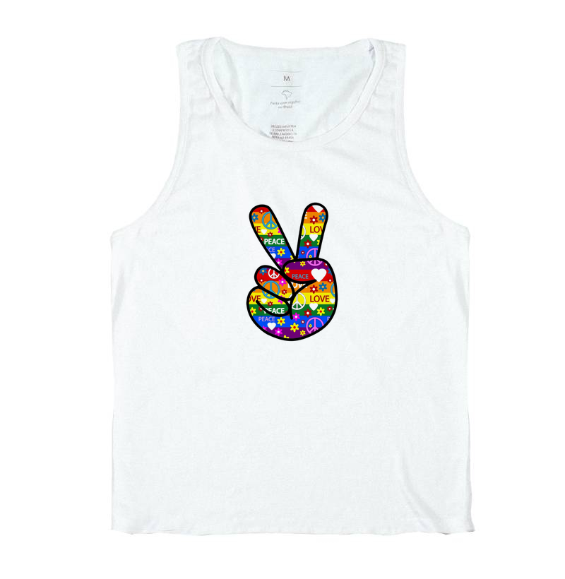Camiseta Paz e Amor Retro - Imagem 2