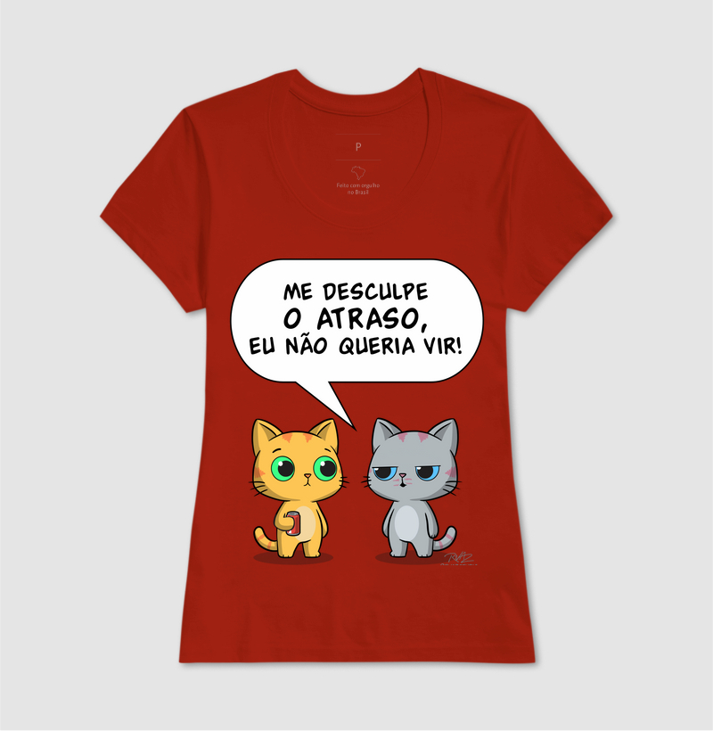 Camiseta Gato Sincero Atraso - Imagem 11