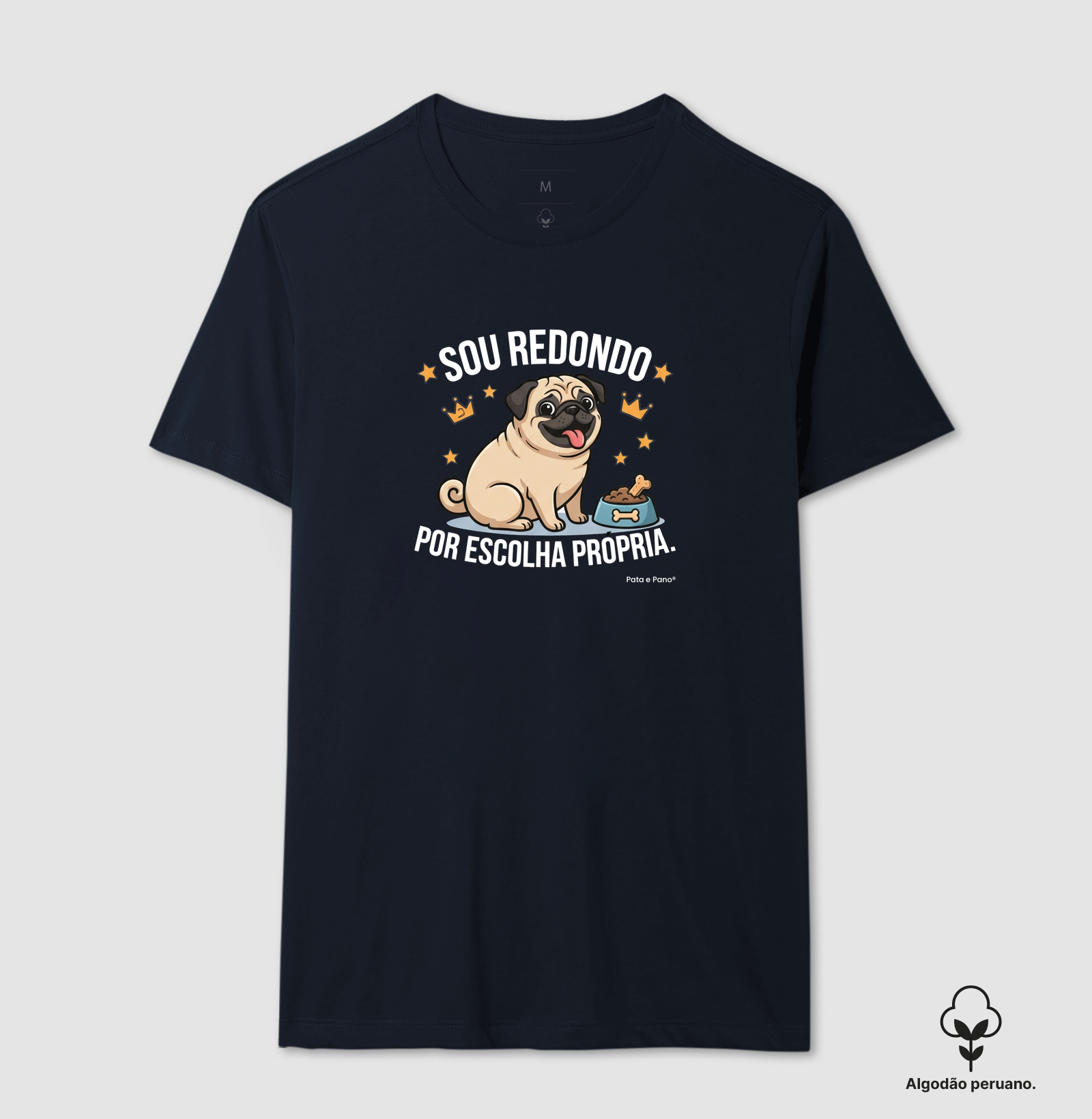 CAMISETA ALGODÃO PERUANO PUG REDONDO - Imagem 9