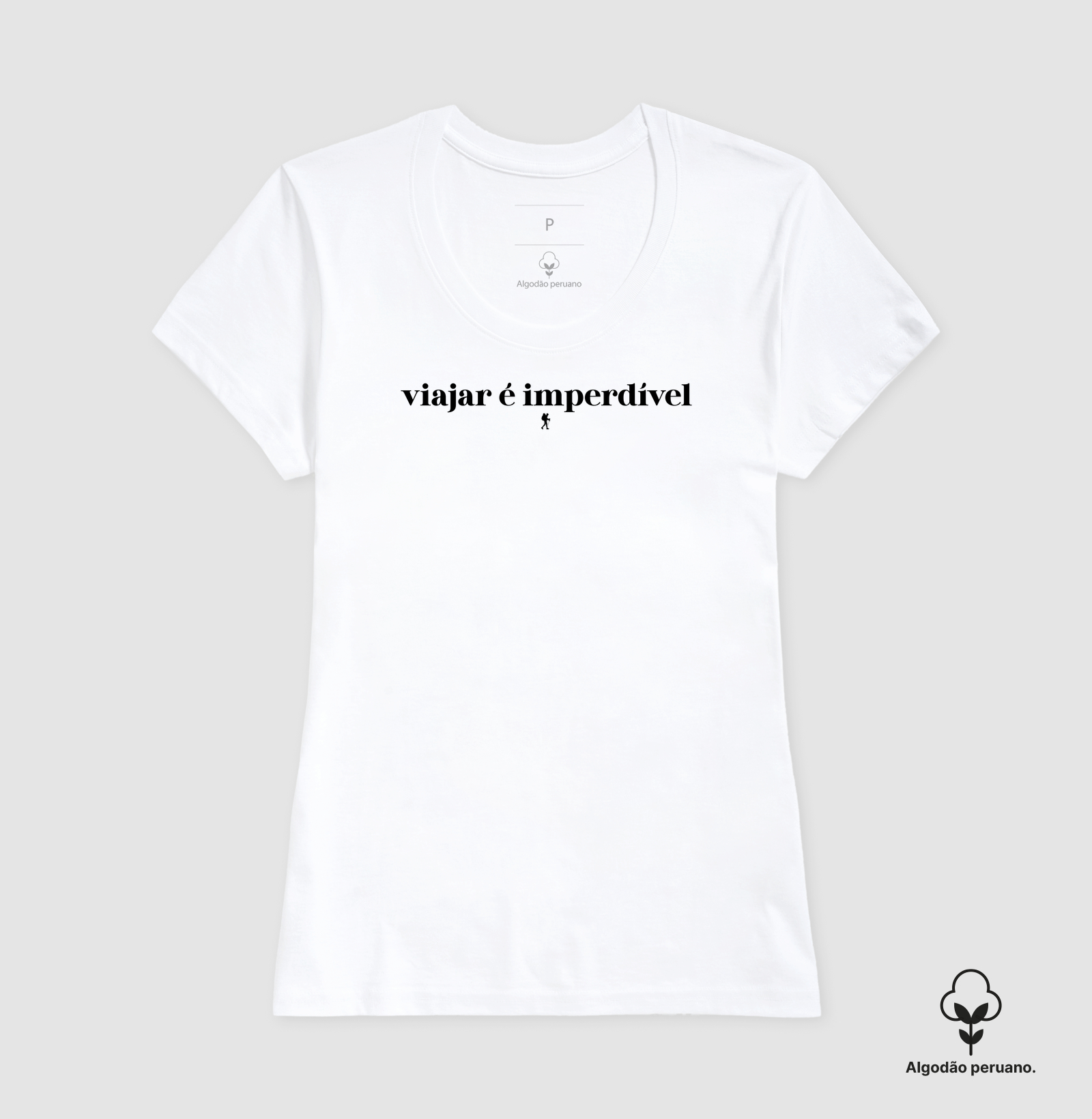 Camiseta Viajar e Imperdivel | Frase Viagem Serifada Minimalista | Colecao Viciados em Viagem - Imagem 2