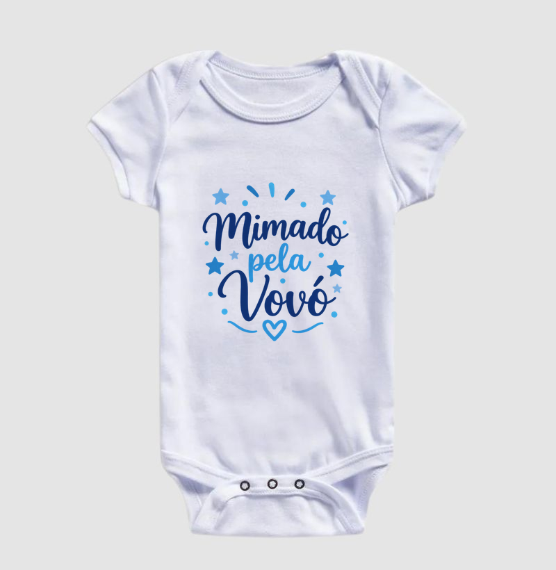 Mimado pela Vovó (tons azúis) (body bebê) - Imagem 2