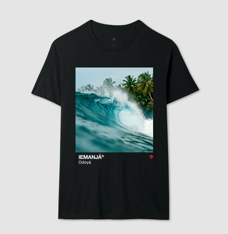 Camiseta Umbanda Orixá Iemanjá - Mar e Coqueiros - Imagem 2