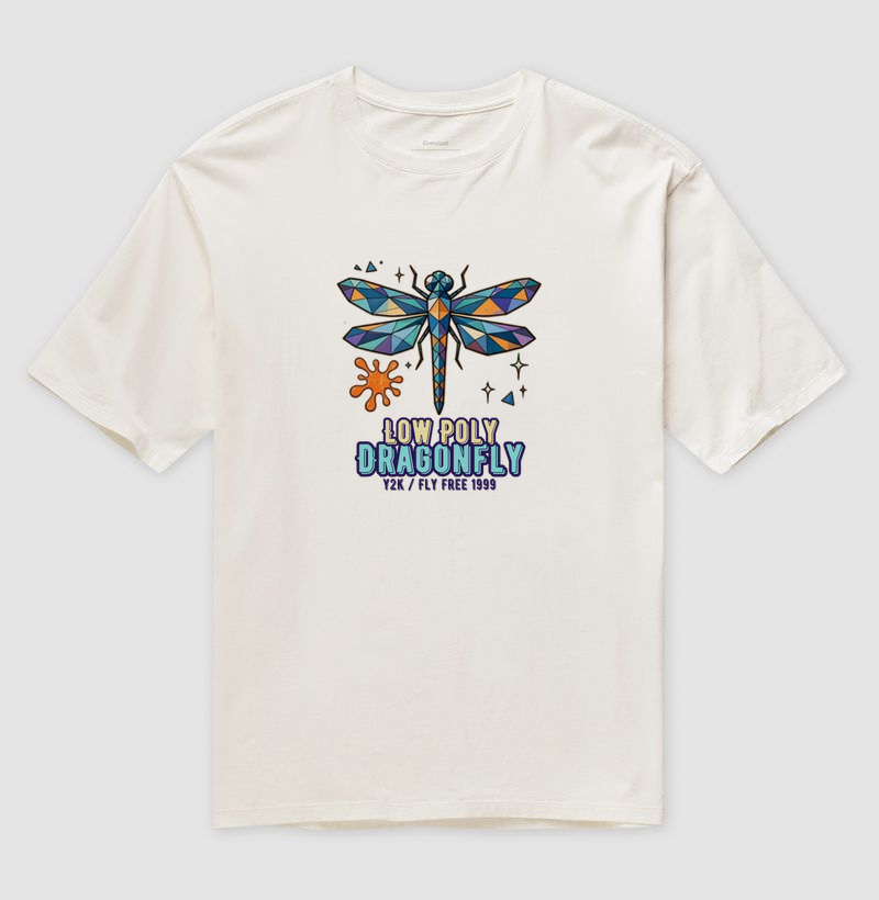 Camiseta Y2K Low Poly Dragonfly - Imagem 4