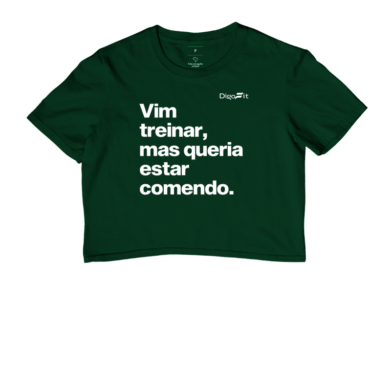 CROPPED ACADEMIA VIM TREINAR MAS QUERIA ESTAR COMENDO - Imagem 5