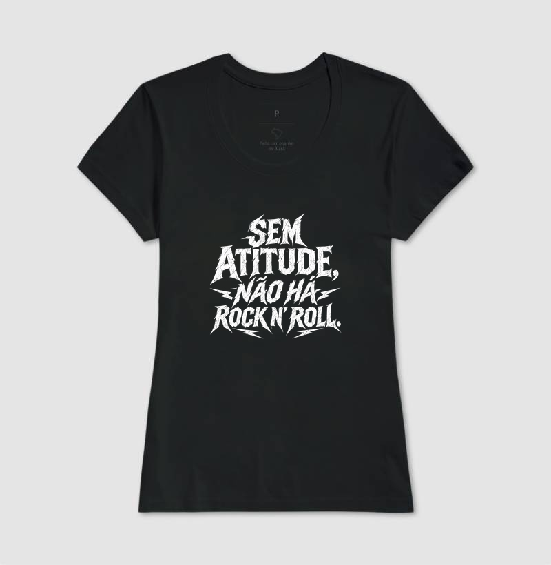 Camiseta Sem atitude, não há rock n' roll - Imagem 3