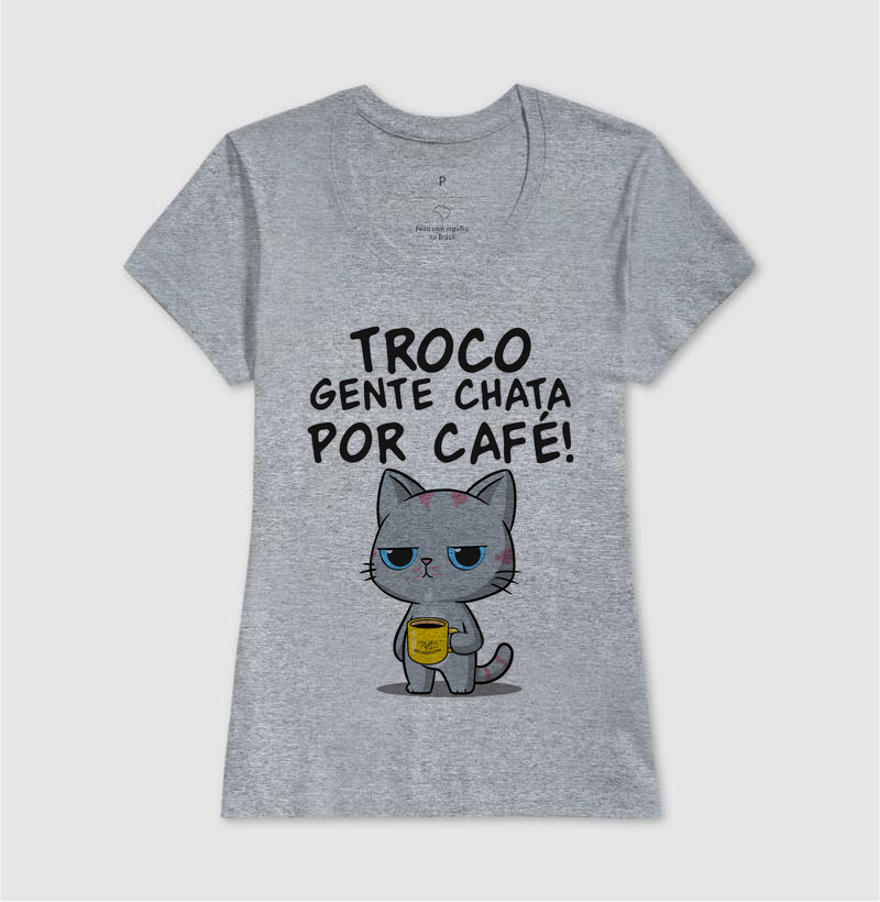 Camiseta Gato Sincero Café - Imagem 9