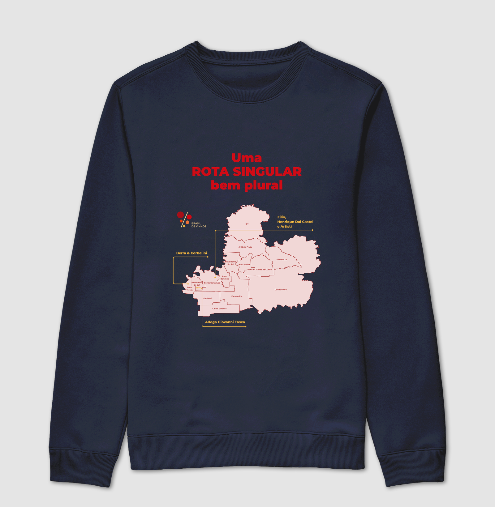 Suéter Moletom Brasil de Vinhos - Rota Singular - Imagem 5