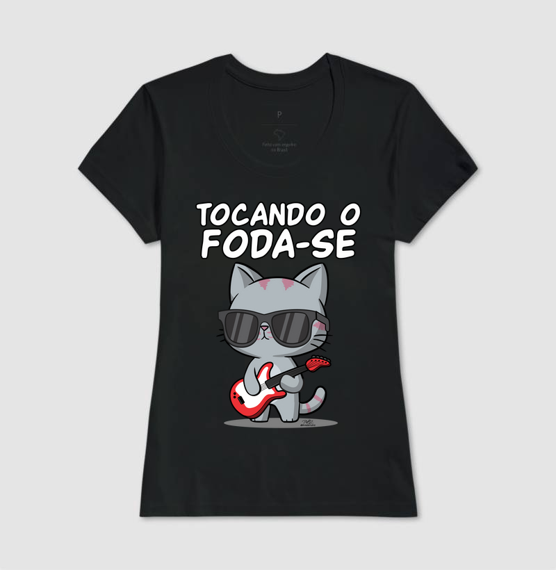 Camiseta Gato Sincero Tocando - Imagem 3