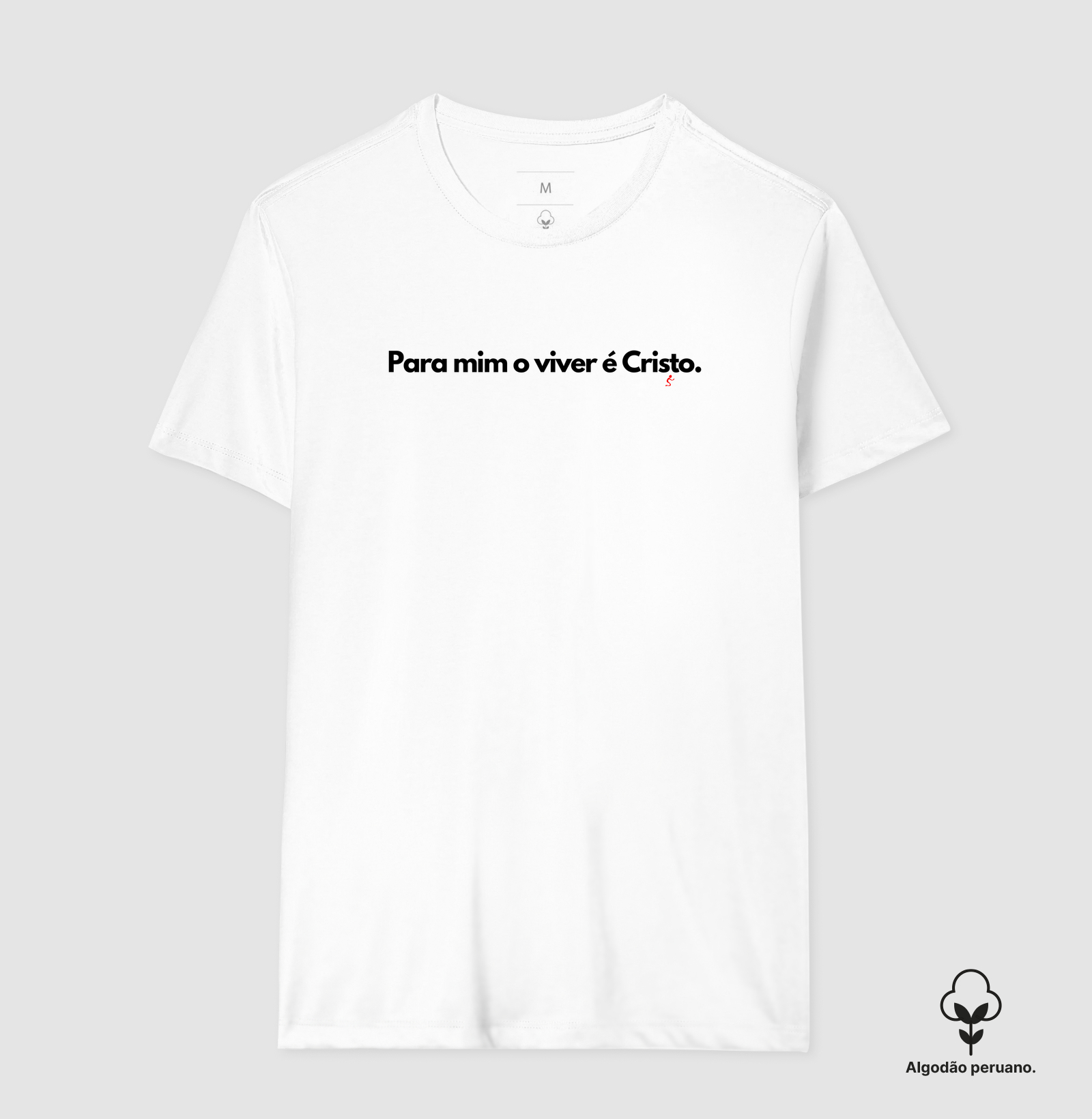 Camiseta Algodão Peruano Cristã O Viver É Cristo - Imagem 8