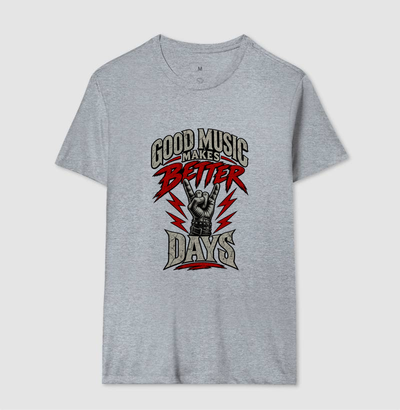 Camiseta Rock Good Music Makes Better Days – Estampa Rock’n’Roll - Imagem 8