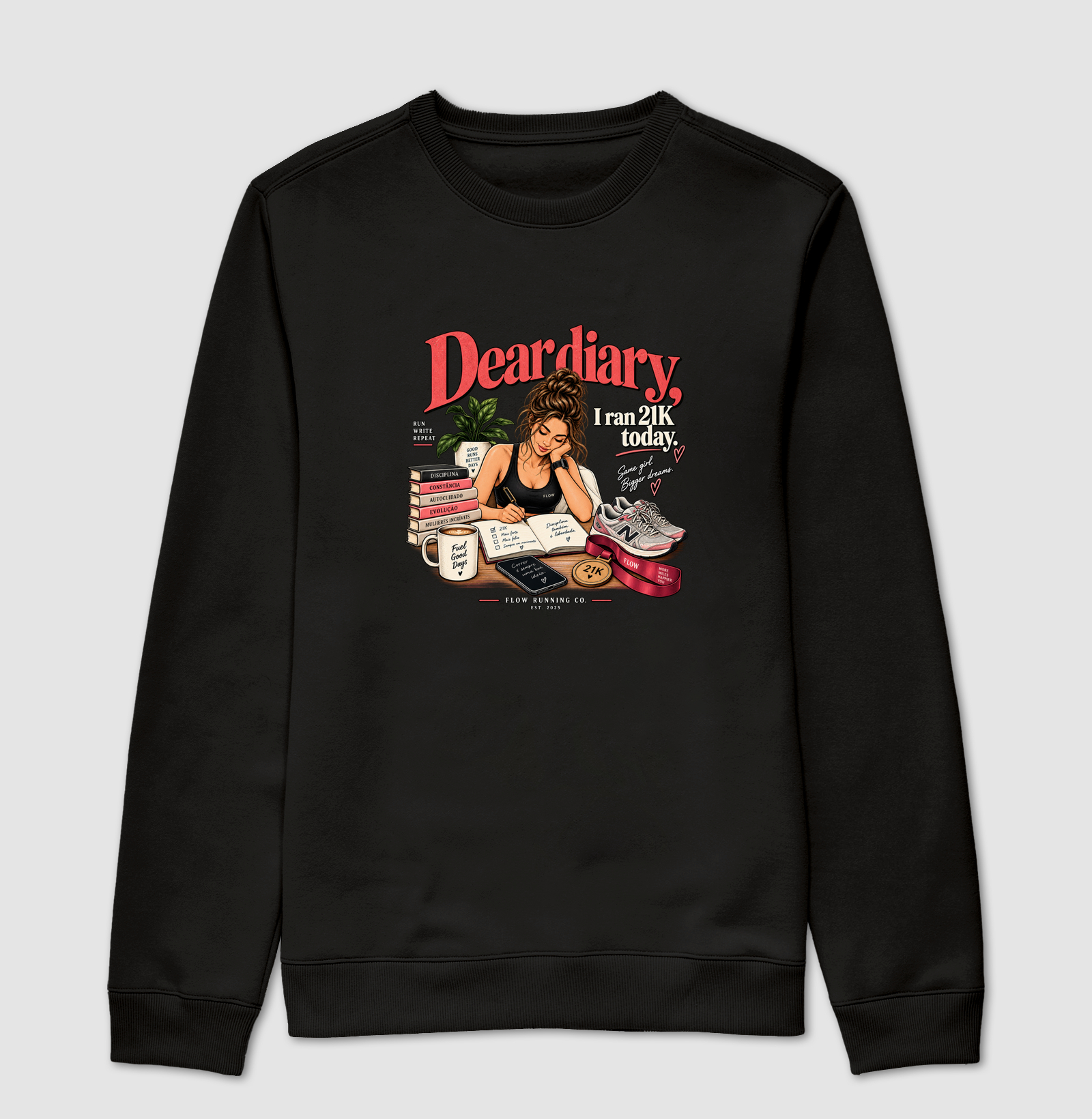 Moletom Corrida - Dear Diary, I Ran 21k Today - Imagem 4