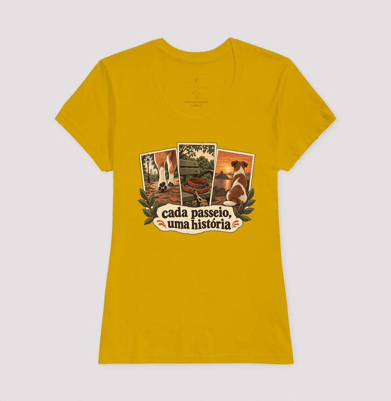 Camiseta Cachorro Memórias "cada passeio, uma história" | Pelo & Pano - Imagem 15