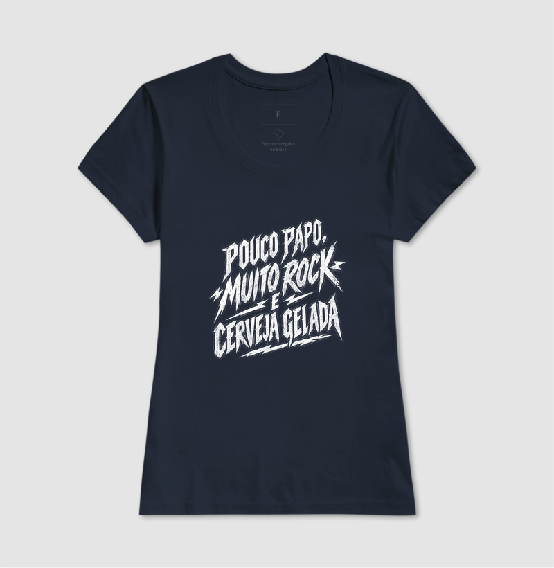 Camiseta Rock “Pouco Papo, Muito Rock e Cerveja Gelada” - Imagem 7