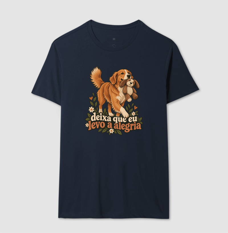 Camiseta Cão com Brinquedo "deixa que eu levo a alegria" | Pelo & Pano - Imagem 6