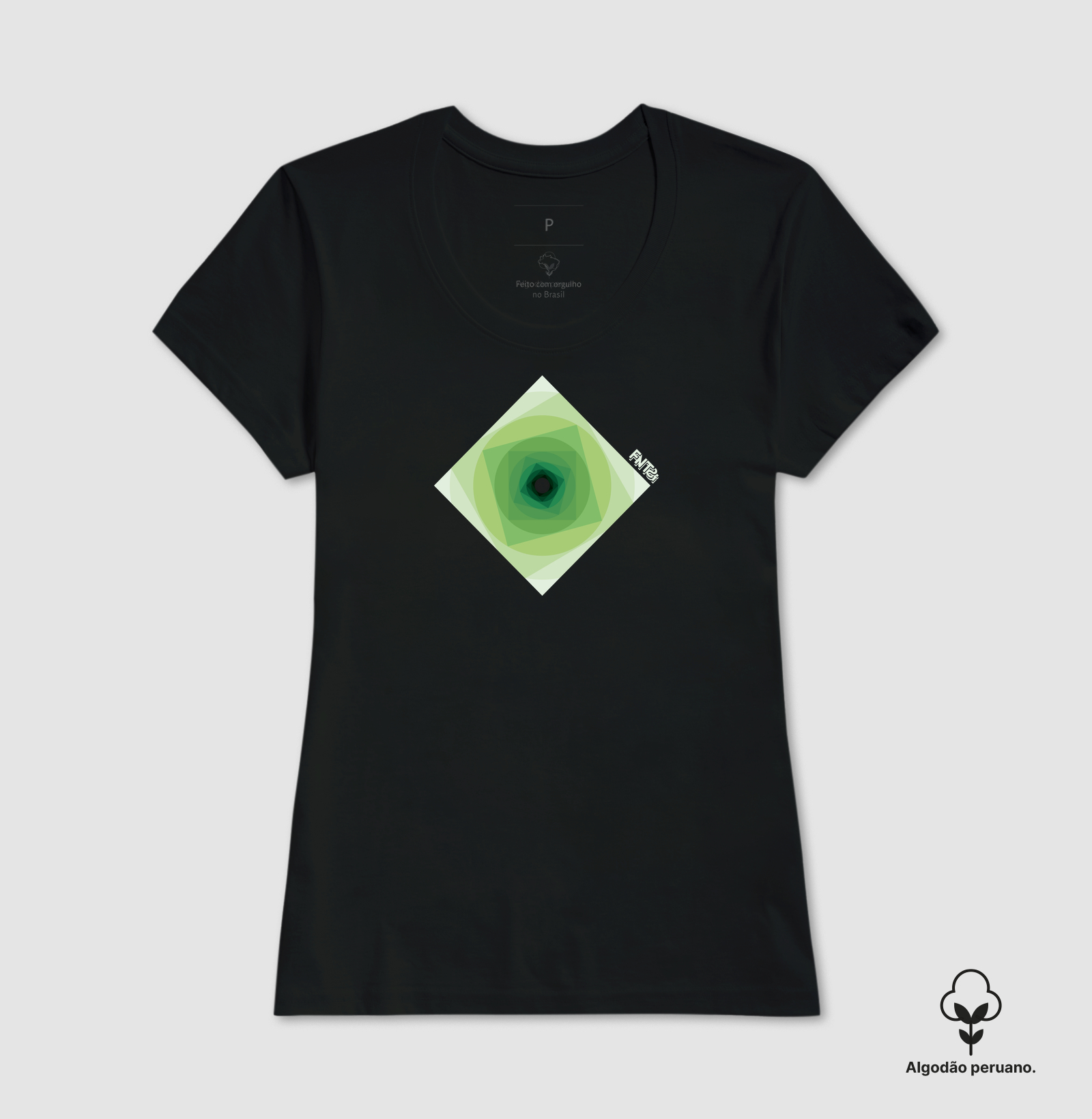 T-SHIRT "INFINITA FANTASIA" / VERDE MININAL (ALGODÃO PERUANO)