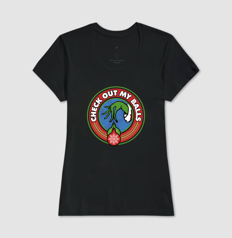 Camiseta Grinch Olha as Minhas Bolas - Imagem 3