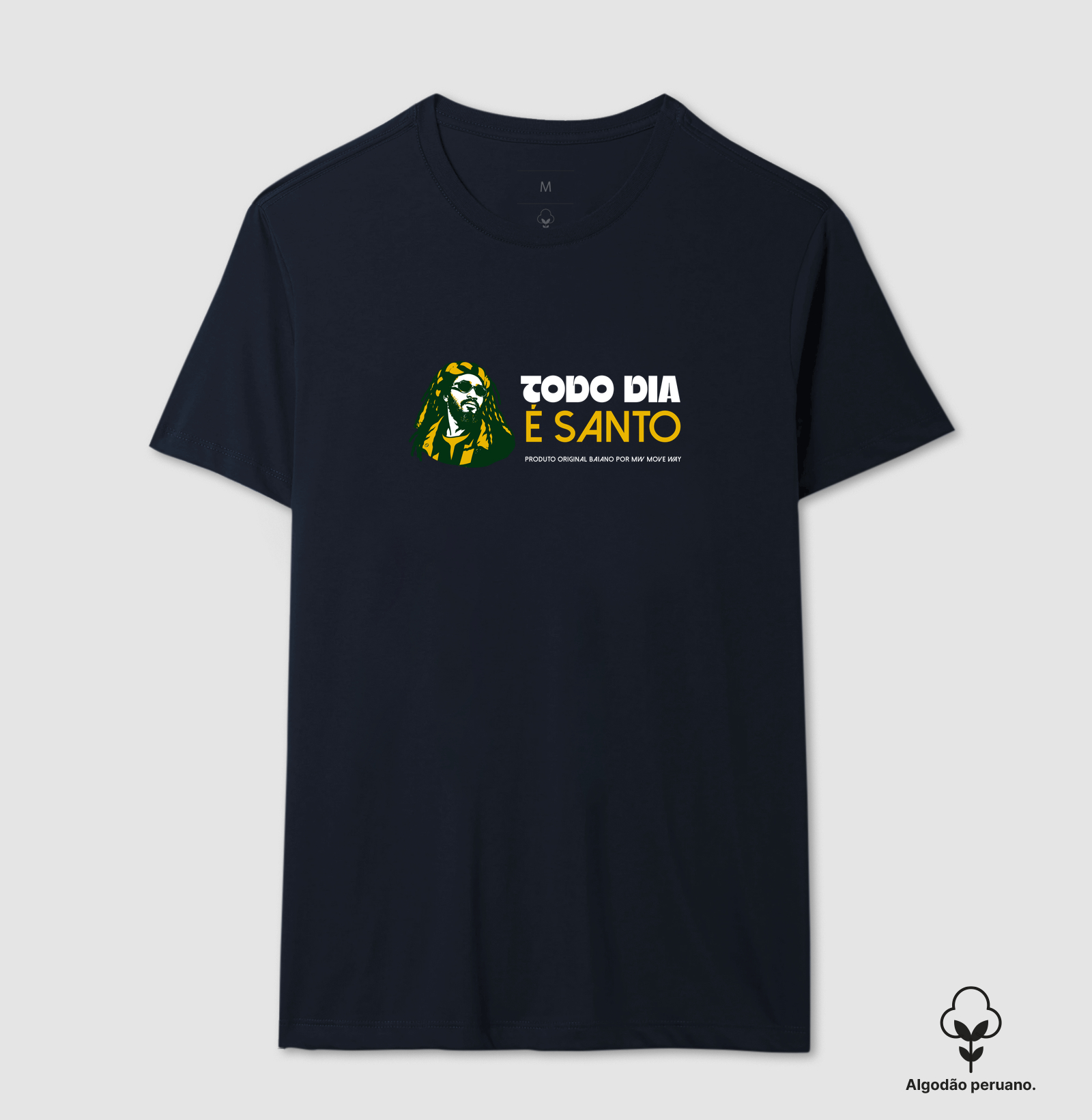 Camiseta Todo dia é santo! Coleção Reggae.  Masculino e feminino. Algodão Peruano - Imagem 11