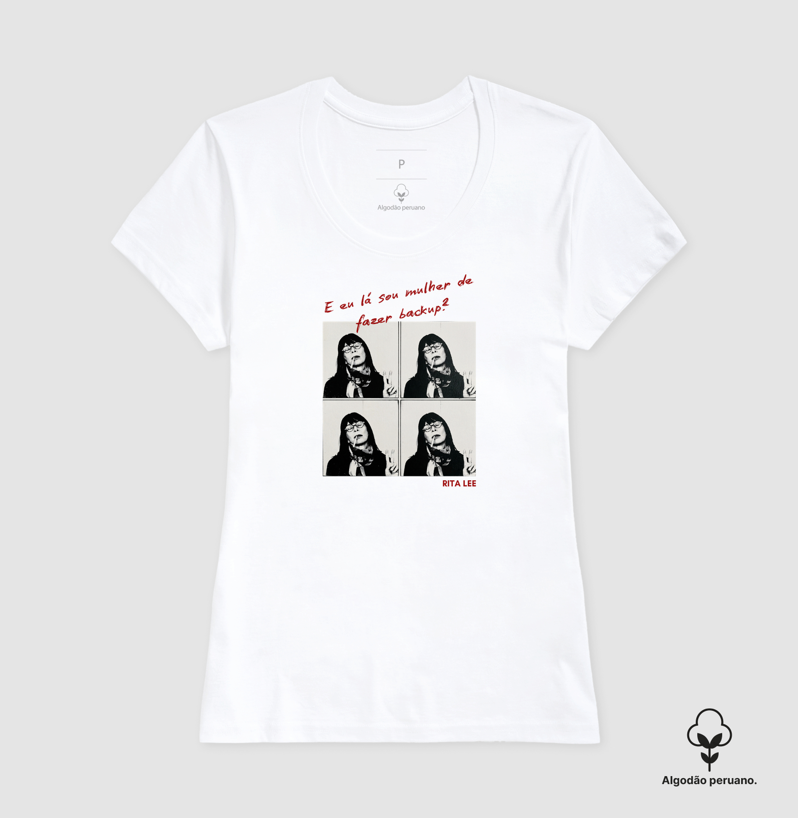 Camiseta Feminina Eu Lá Sou Mulher de Fazer Backup Frase Engraçada Pop Art Estampa Unissex - Imagem 2