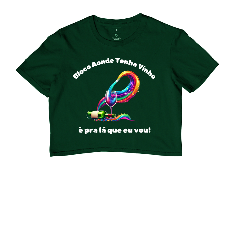 Camiseta Cropped Bloco do Vinho - Imagem 5