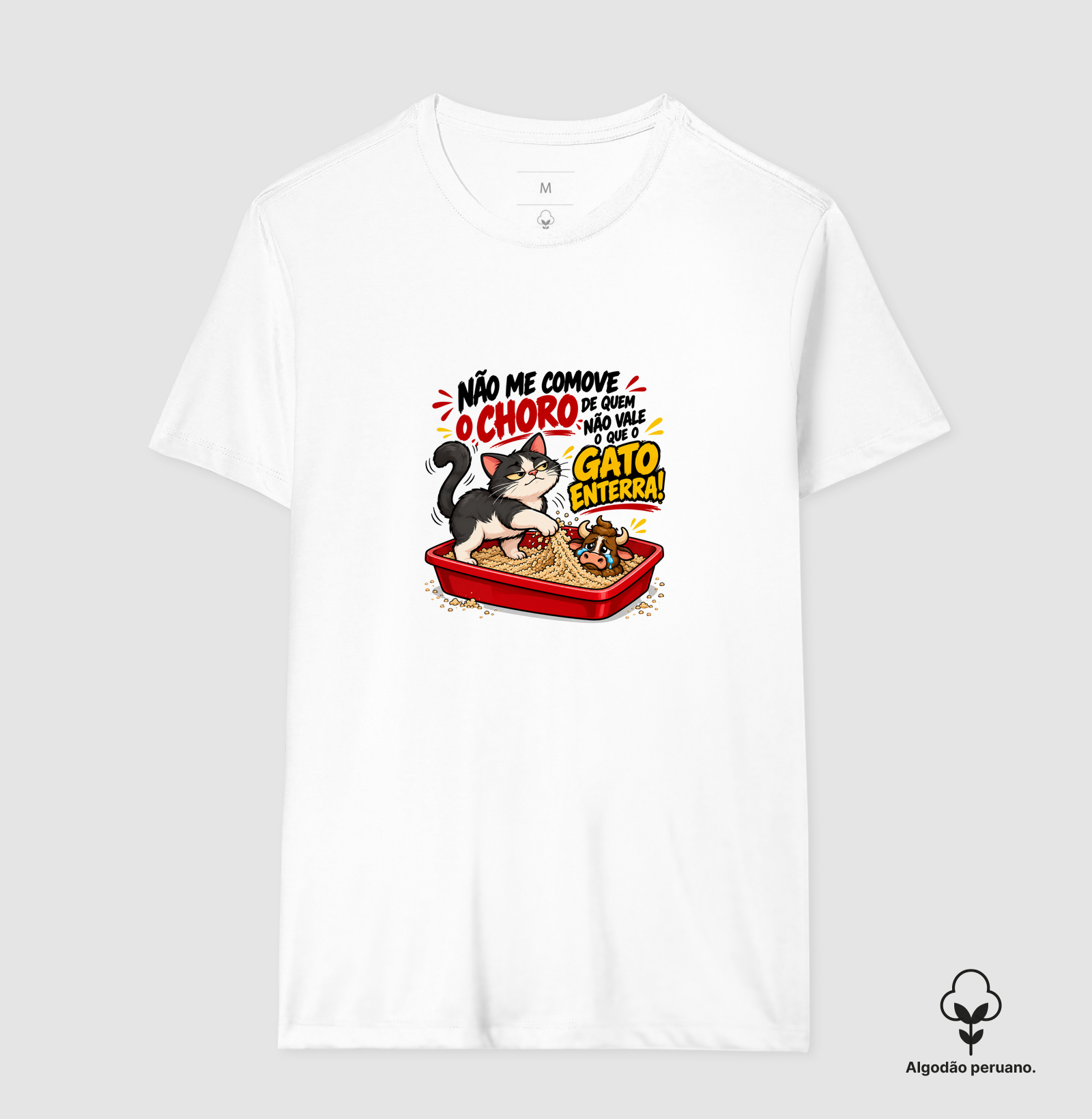 Camiseta Gato Poop em Algodão - Imagem 6
