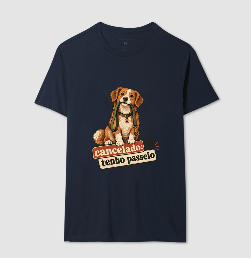 Camiseta Cachorro Engraçada "cancelado: tenho passeio" | Pelo & Pano - Imagem 6