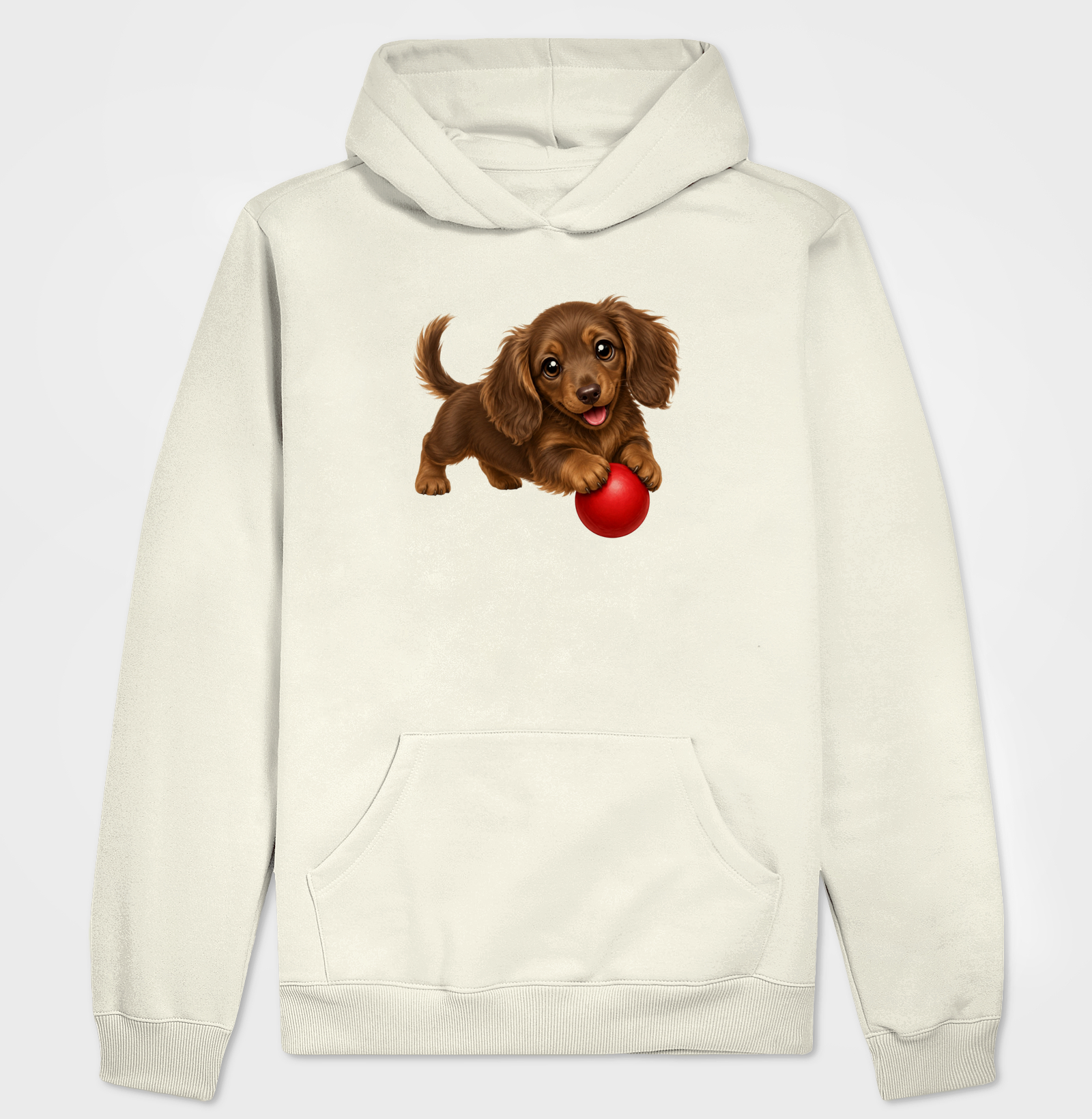 Dachshund Pelo Longo Marrom - Desenho Animado - Imagem 3