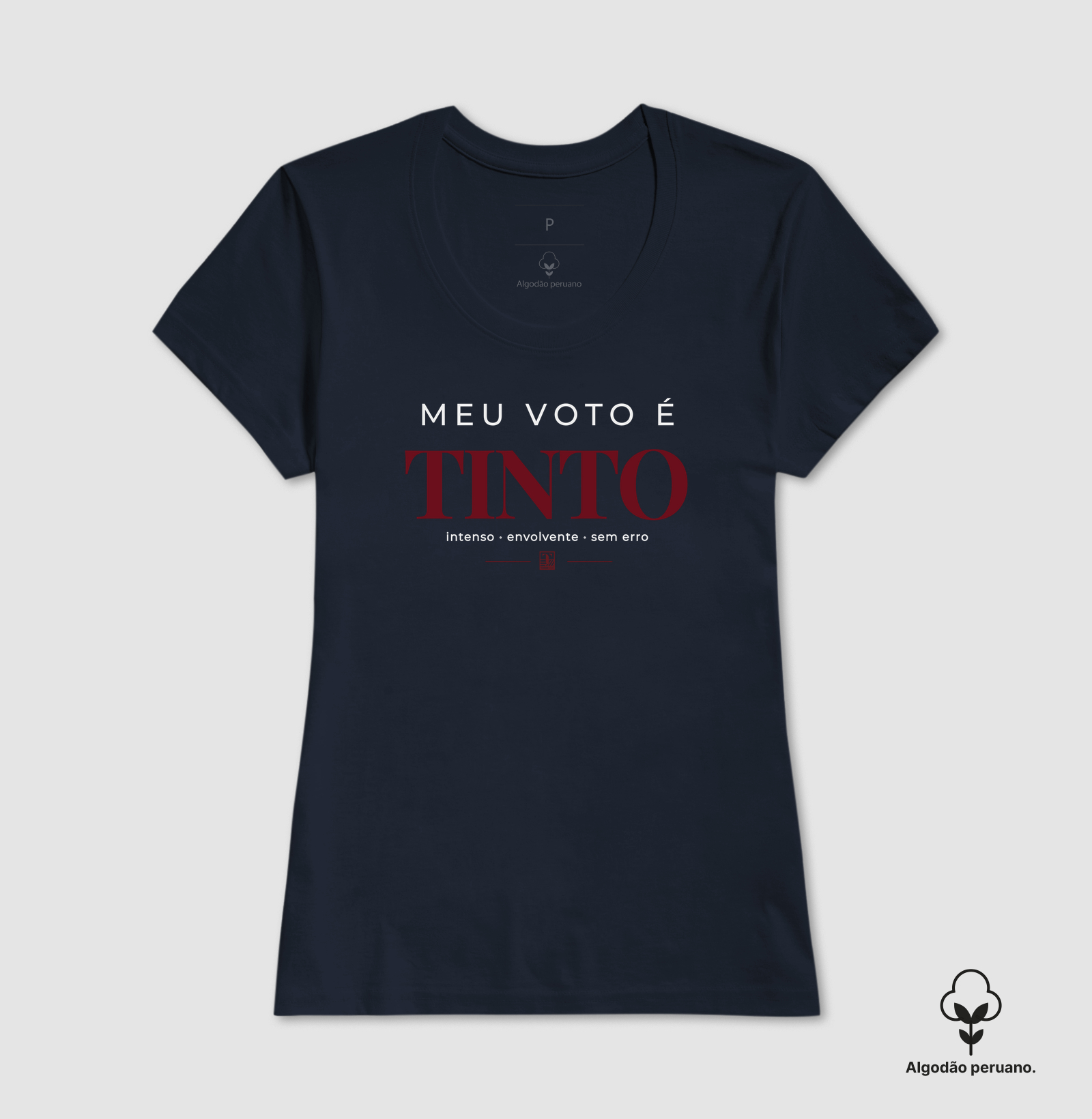 Camiseta Meu Voto é Tinto – Camiseta para Amantes de Vinho - Imagem 9