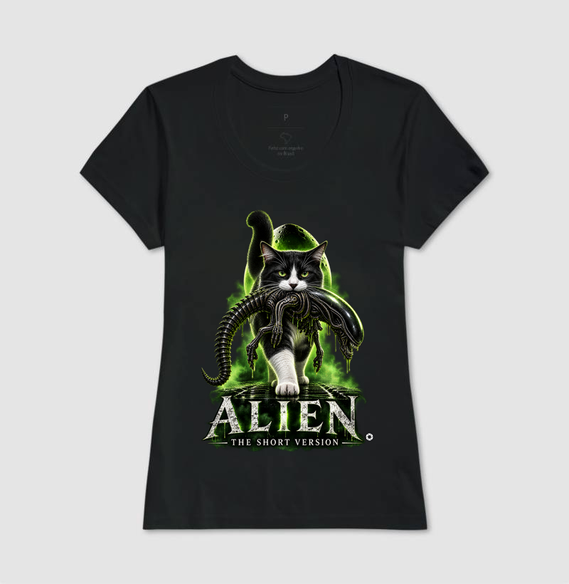 Camiseta Alien – The Short Version Gatos (frajolinha) - Imagem 3