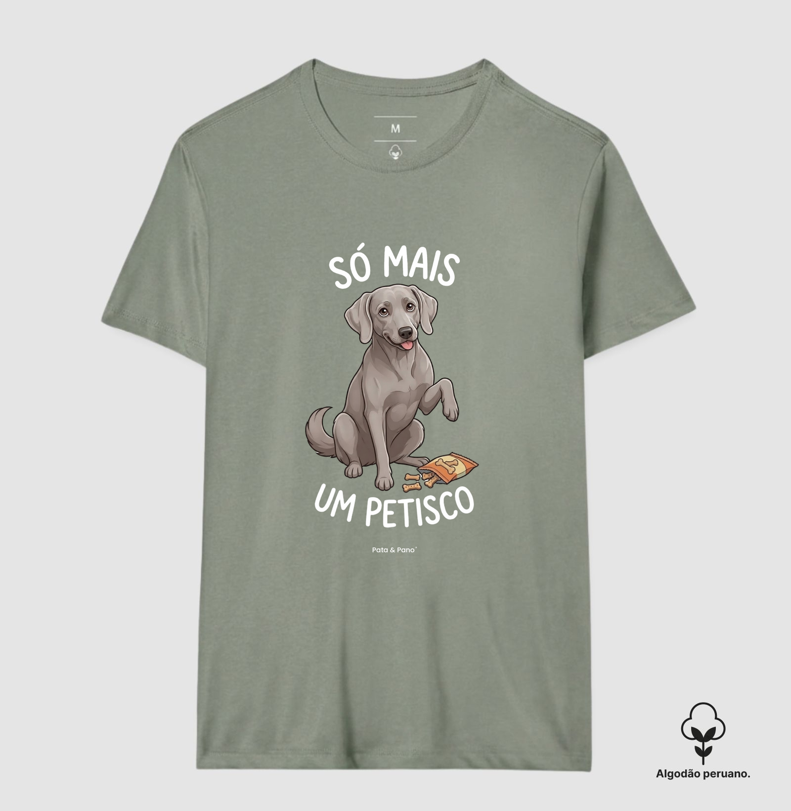 CAMISETA ALGODÃO PERUANO WEIMANARER PETISCO - Imagem 3