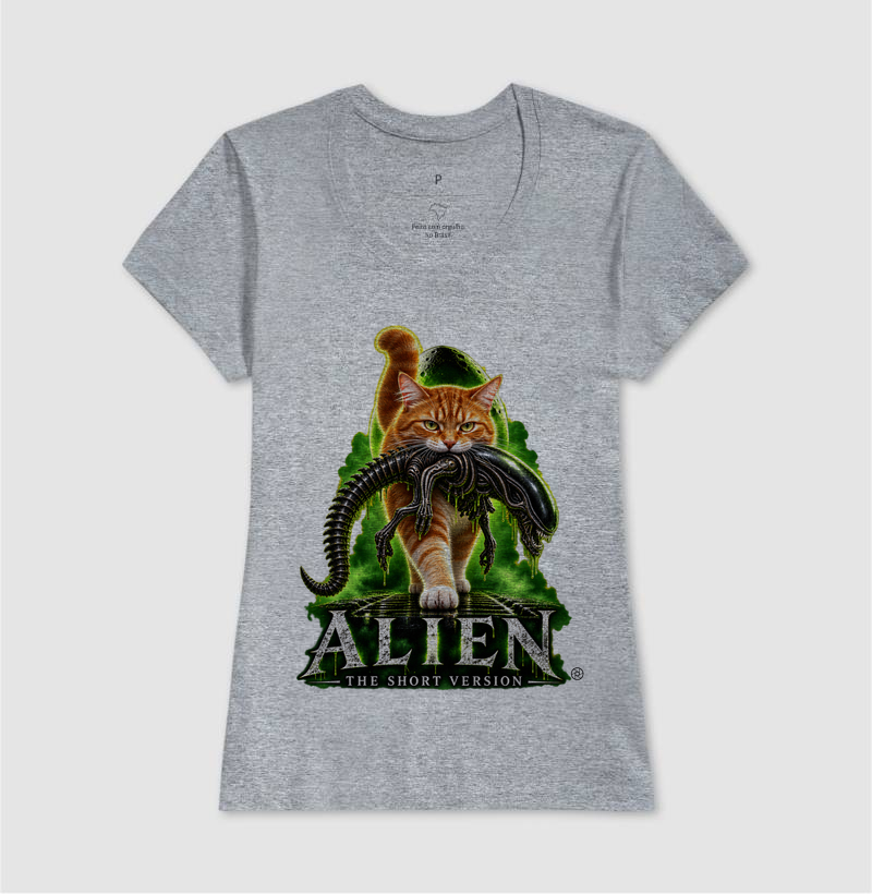 Camiseta Alien – The Short Version Gatos (laranjinha) - Imagem 9