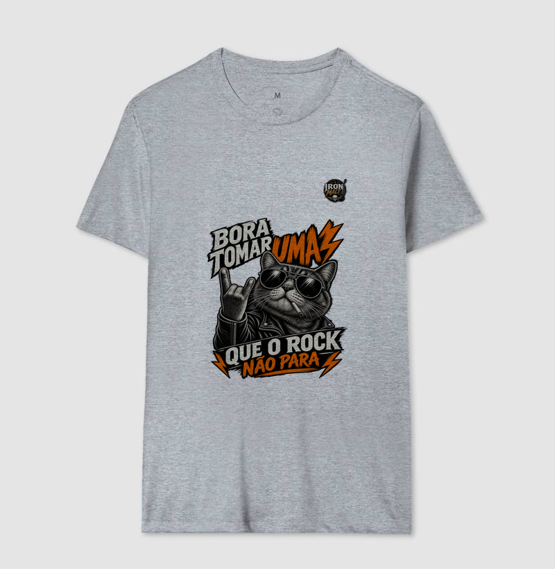 Camiseta Rock Cat – Estampa Gato Rockeiro de Óculos e Jaqueta - Imagem 8