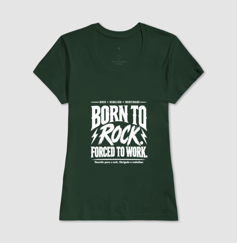 Camiseta Born to Rock Forced to Work – Rock Vintage - Imagem 13