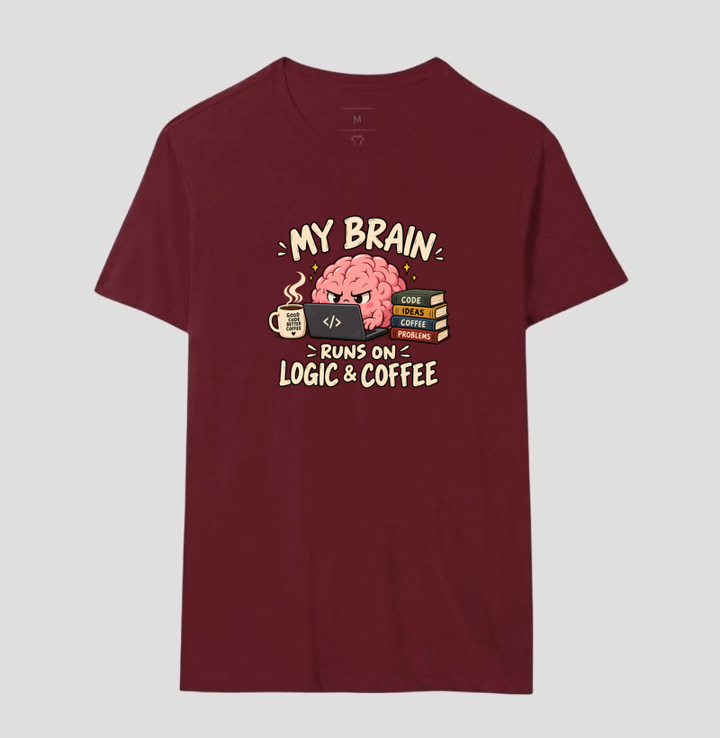 My Brain Runs on Logic & Coffee - Imagem 14